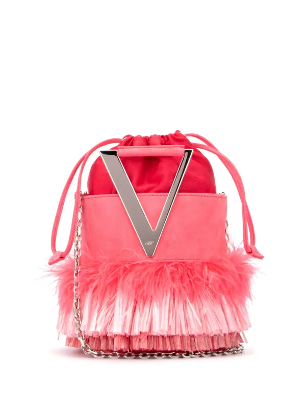 Roger Vivier Mini Tiki Viv RV Bucket Bag | Pink | FARFETCH
