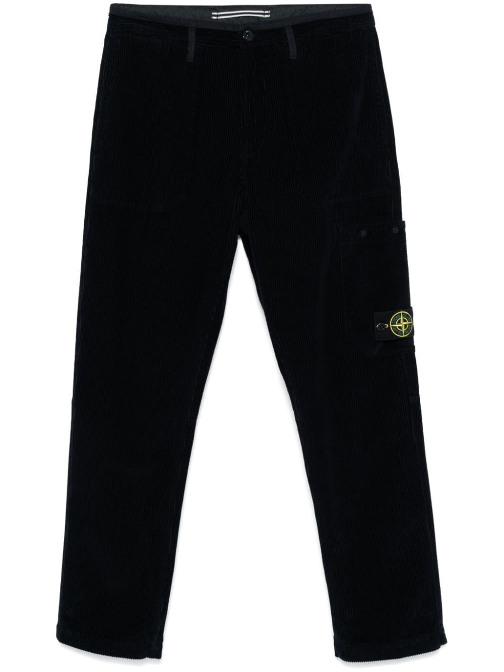 Shop Stone Island Corduroy Trousers In Blue