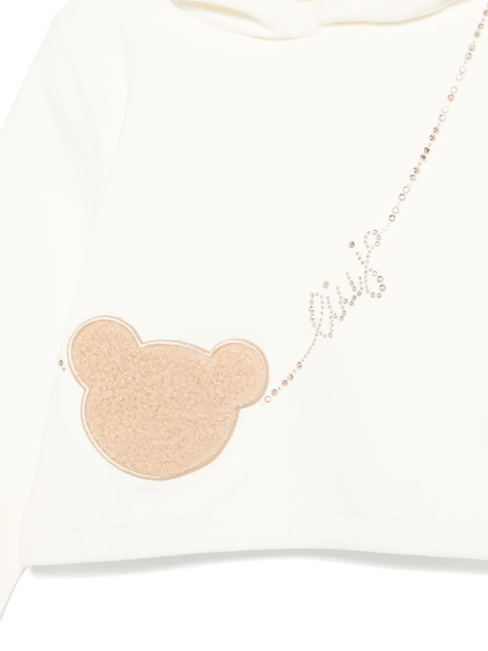 LIU JO Hoodie verfraaid met kristallen Wit