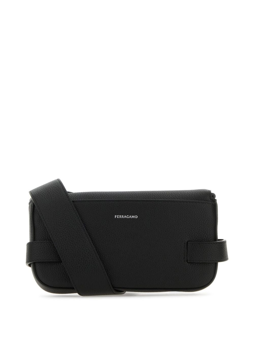 Ferragamo Gancini-buckle shoulder bag - Zwart