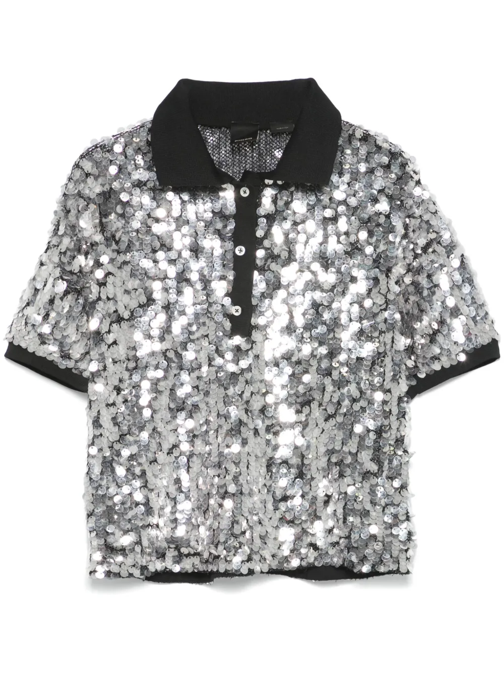 Shop Pinko Pupazzo Polo Top In Silver