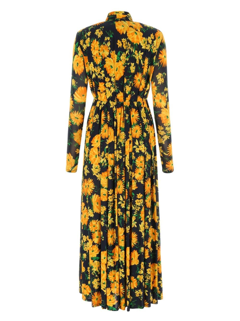 Balenciaga floral-print maxi dress - Geel