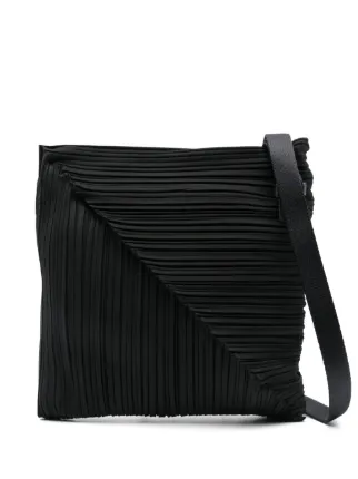 Pleats Please Issey Miyake Small Diagonal Pleats Shoulder Bag  
