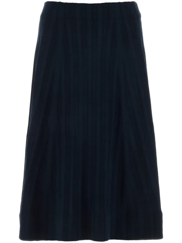 Co Silk Skirt in Blue