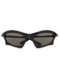 Balenciaga Eyewear wrap design sunglasses - Black