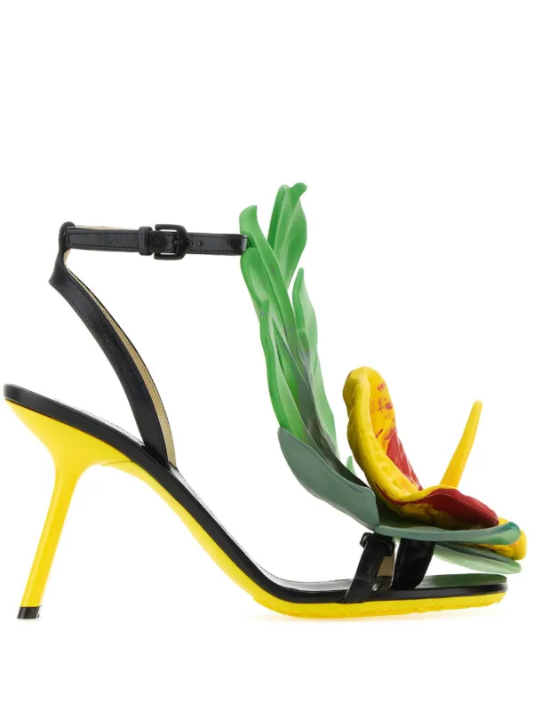 サンダル・ミュール LOEWE PETAL PLATFORM SANDALS IN SMOOTH LEATHER LOEWE Petal leather sandals | NET-A-PORTER