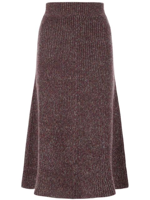 Chloé mid length ribbed knit skirt 