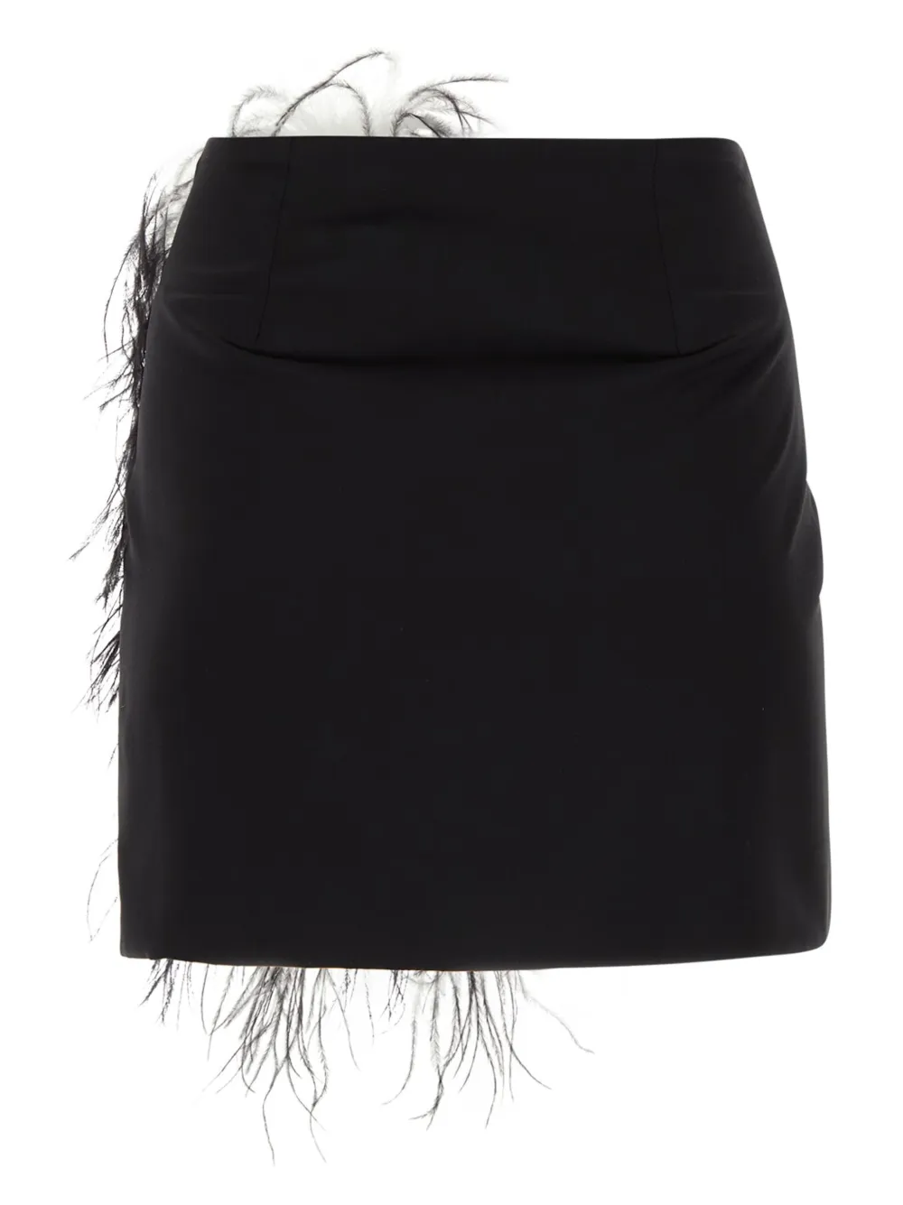 VERGUENZA feather-detail mini skirt - Zwart