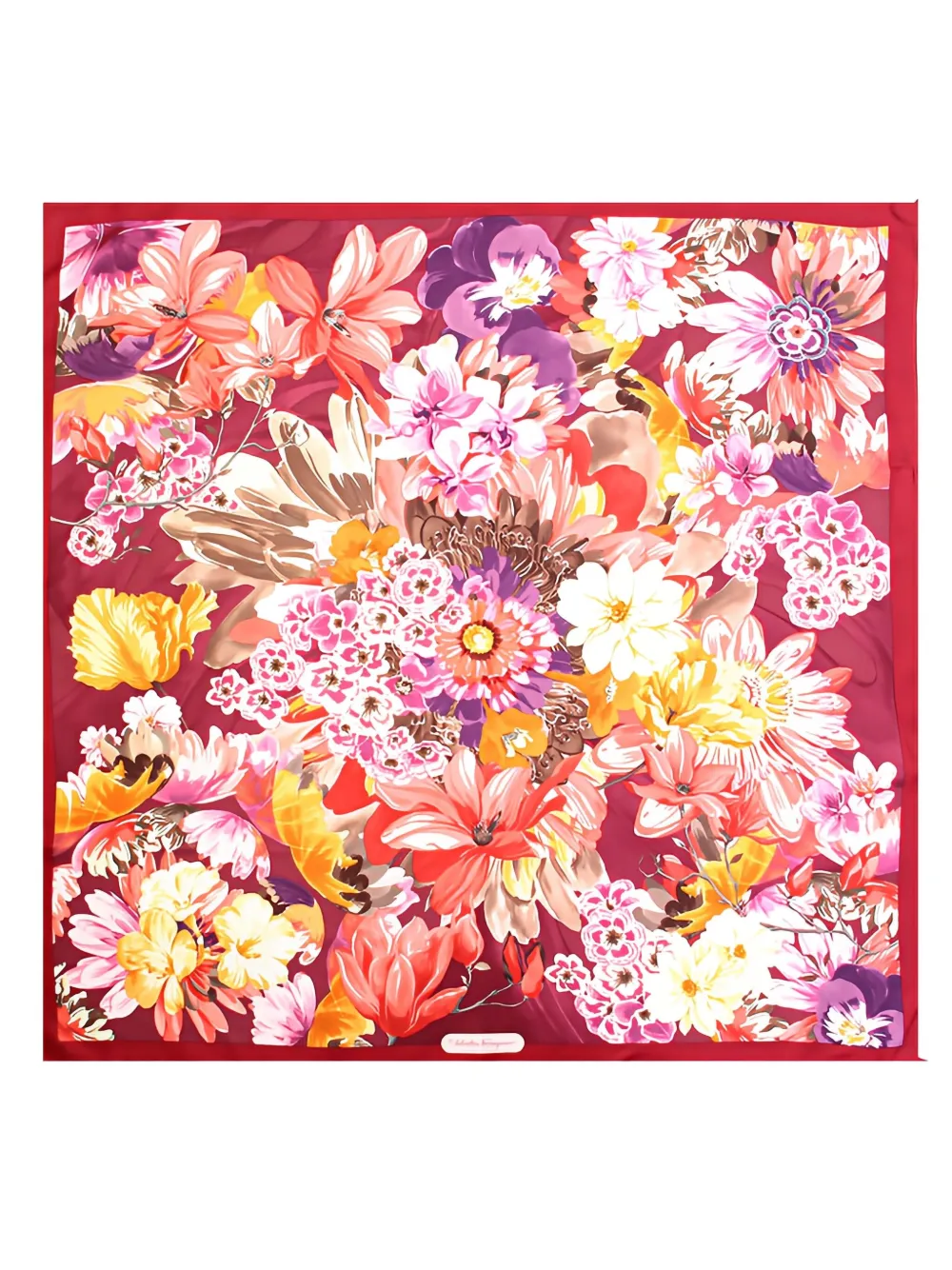 Ferragamo Sjaal met bloemenprint Rood