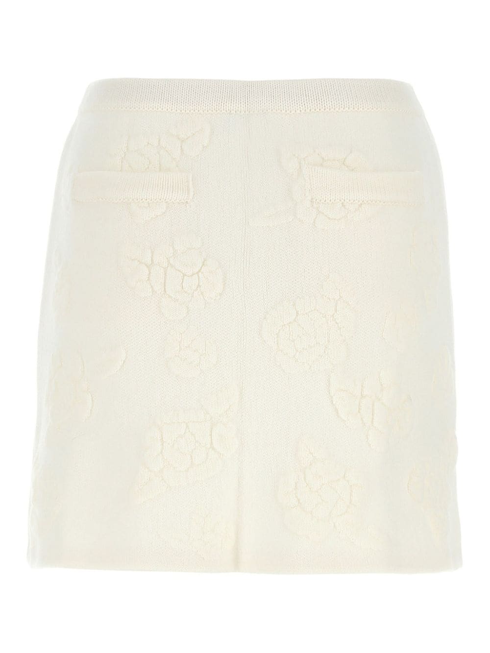 Magda Butrym floral-jacquard mini skirt - Beige