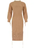 ANDREĀDAMO ribbed-knit midi dress - Neutrals