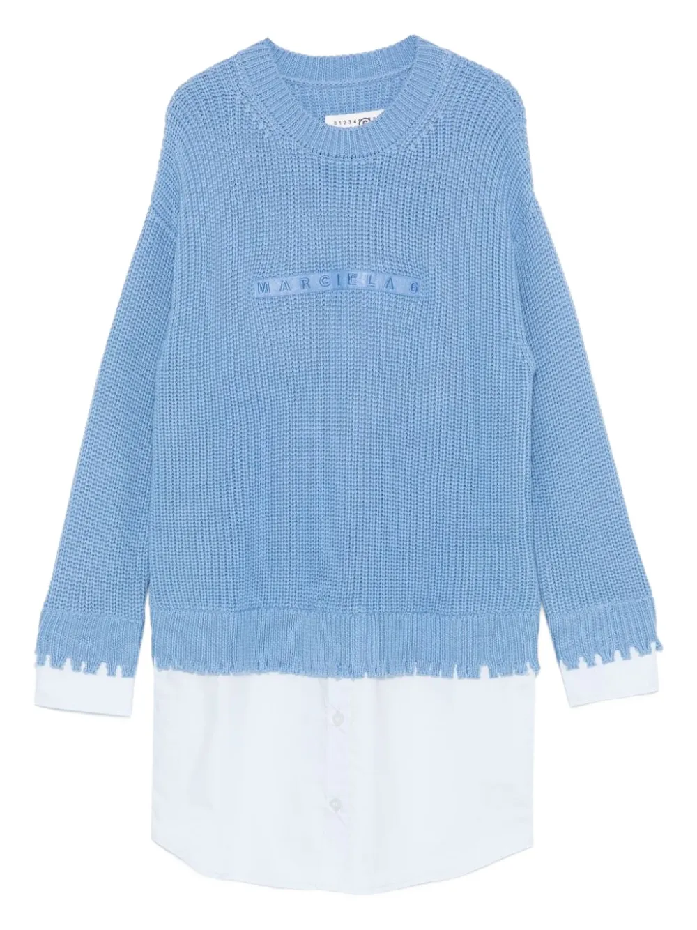 MM6 Maison Margiela パネル セーター - ブルー MM6 Maison Margiela パネル セーター - ブルー