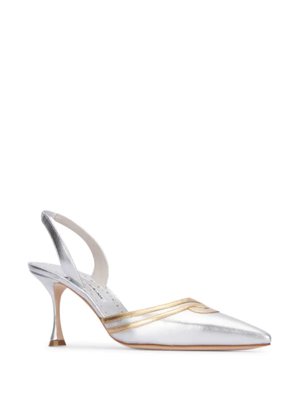 シューズ・サンダルその他 MANOLO BLAHNIK Woman Pumps Grey 4241928 0334 BB | Light Grey Suede Pointed Toe Pumps | Manolo Blahnik