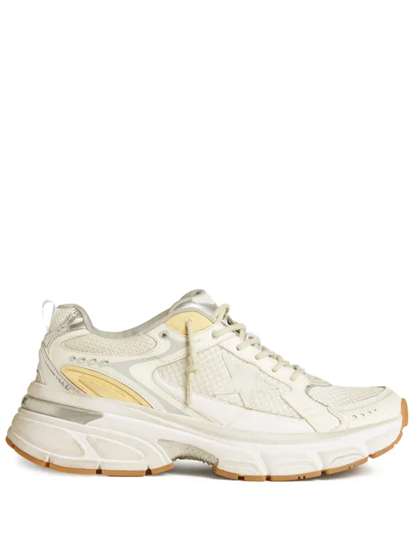 Golden Goose Lightstar Leather Sneakers in White