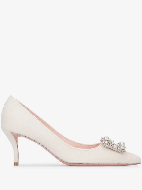 Roger Vivier Sapato com fivela de cristais
