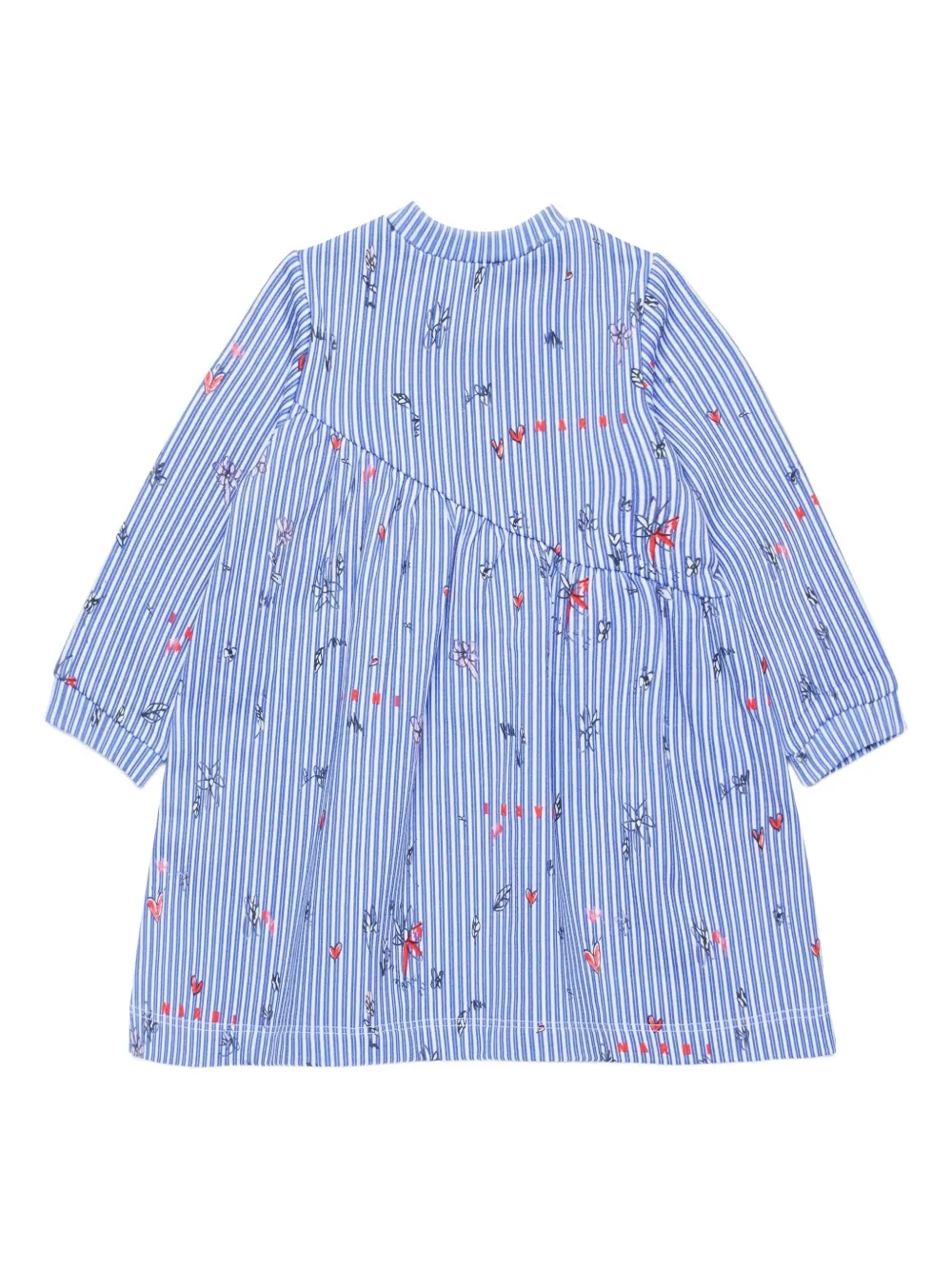 Marni Kids striped-print dress - Blauw