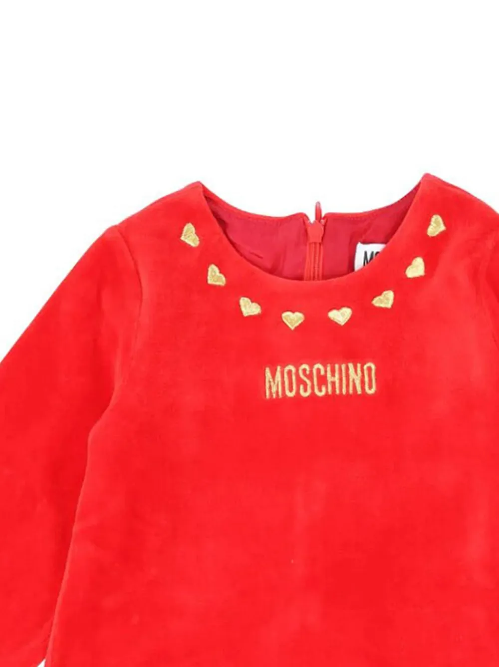 Moschino Kids logo-embroidered dress - Rood