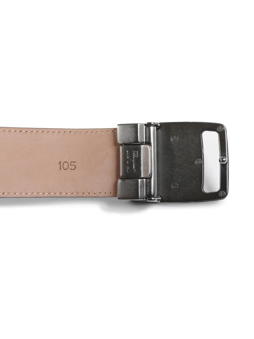 Ferragamo Lakleren riem Zwart