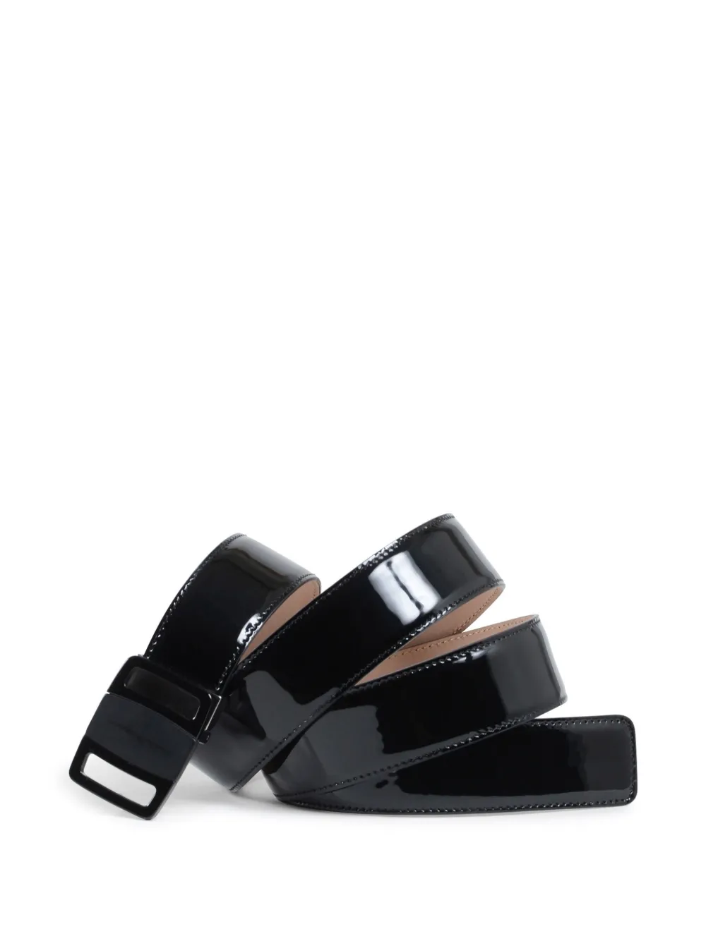 Ferragamo Lakleren riem Zwart