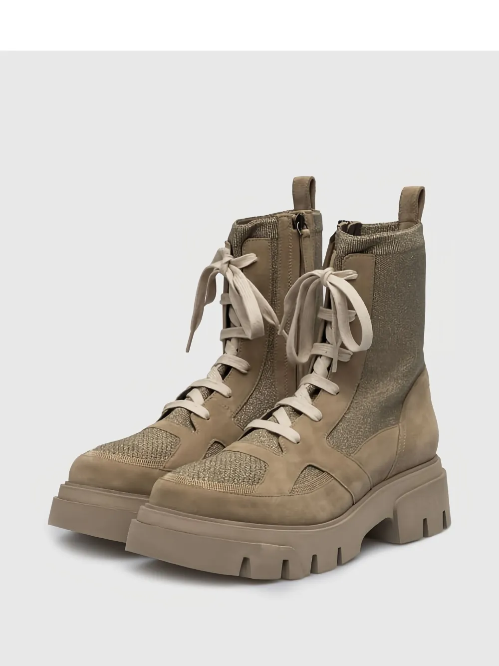 Brunello Cucinelli Lace-up Boots In Brown