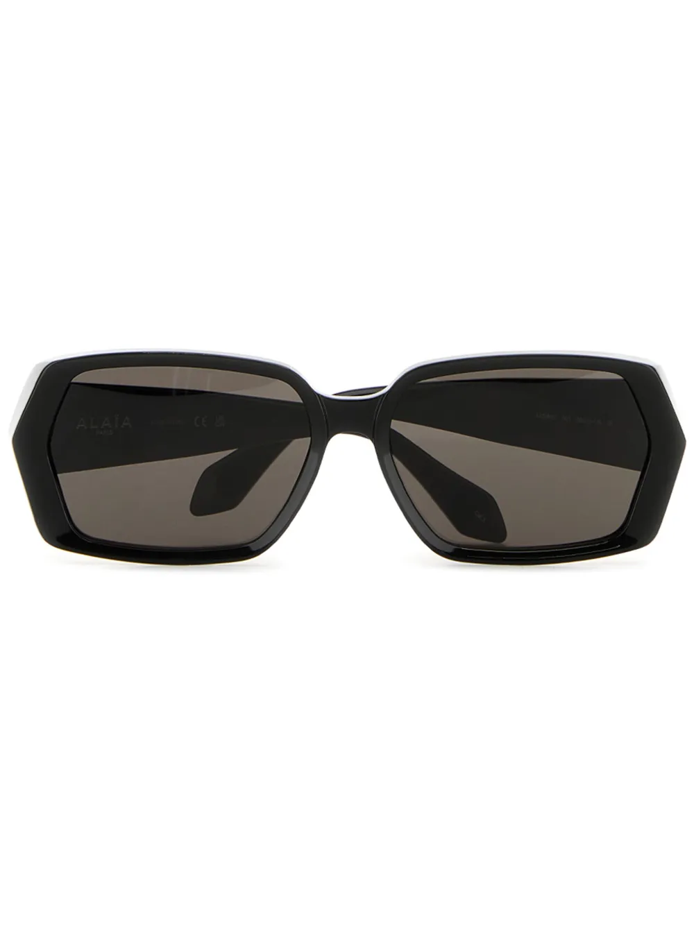 Alaia Eyewear Zonnebril met vierkant montuur Zwart