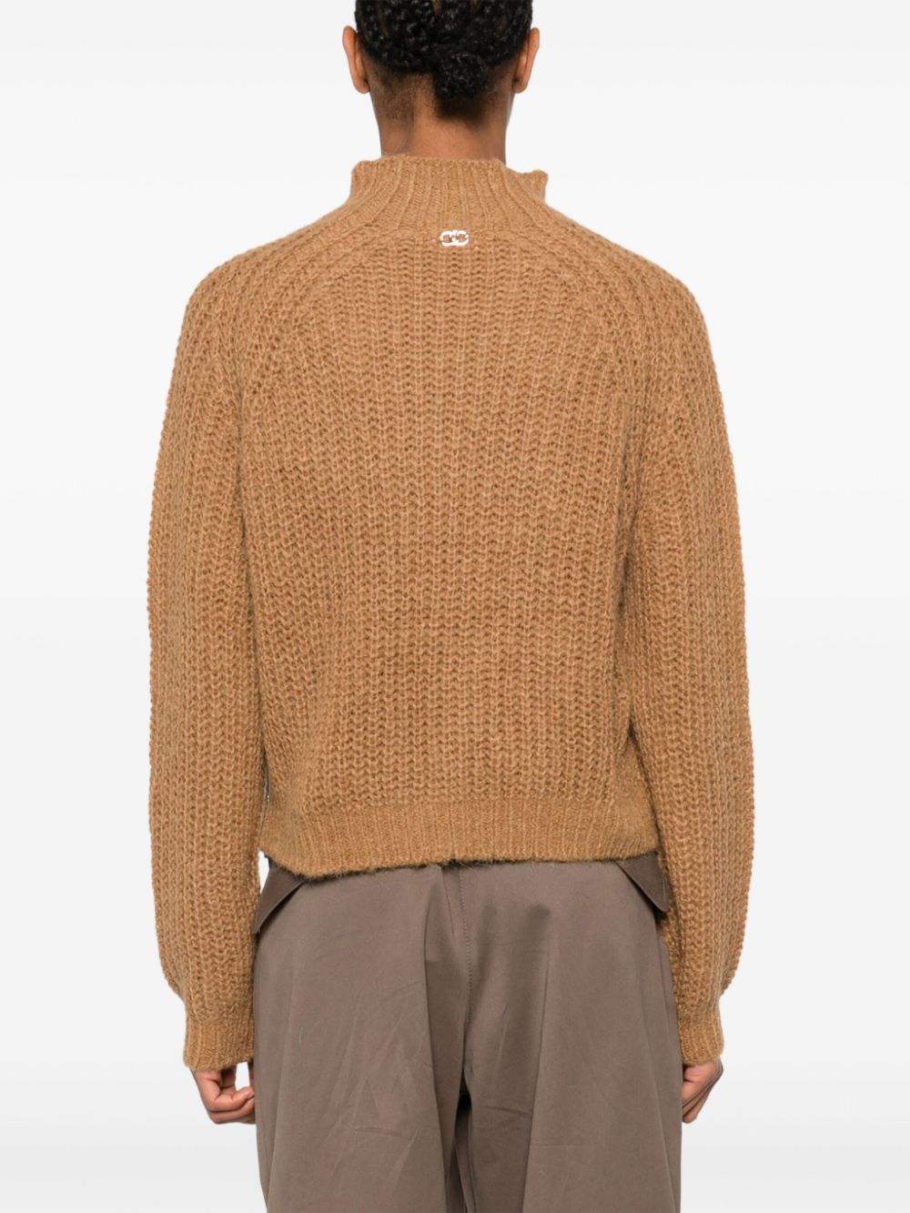 Shop Liu •jo Lurex-detail Sweater In Neutrals