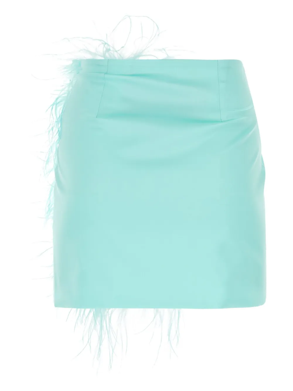 VERGUENZA feather-detail mini skirt - Blauw