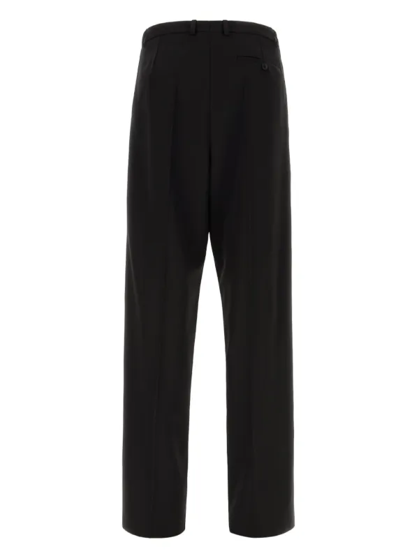 Balenciaga Pressed Crease Tuxedo Trousers | Black | FARFETCH