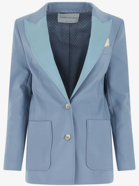 Hebe Studio contrast-lapel blazer
