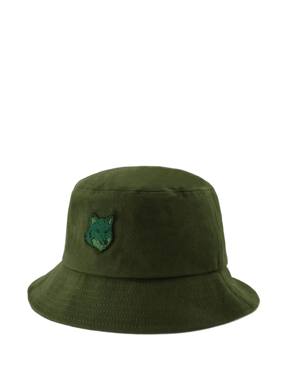 Maison Kitsuné logo-patch bucket hat Groen
