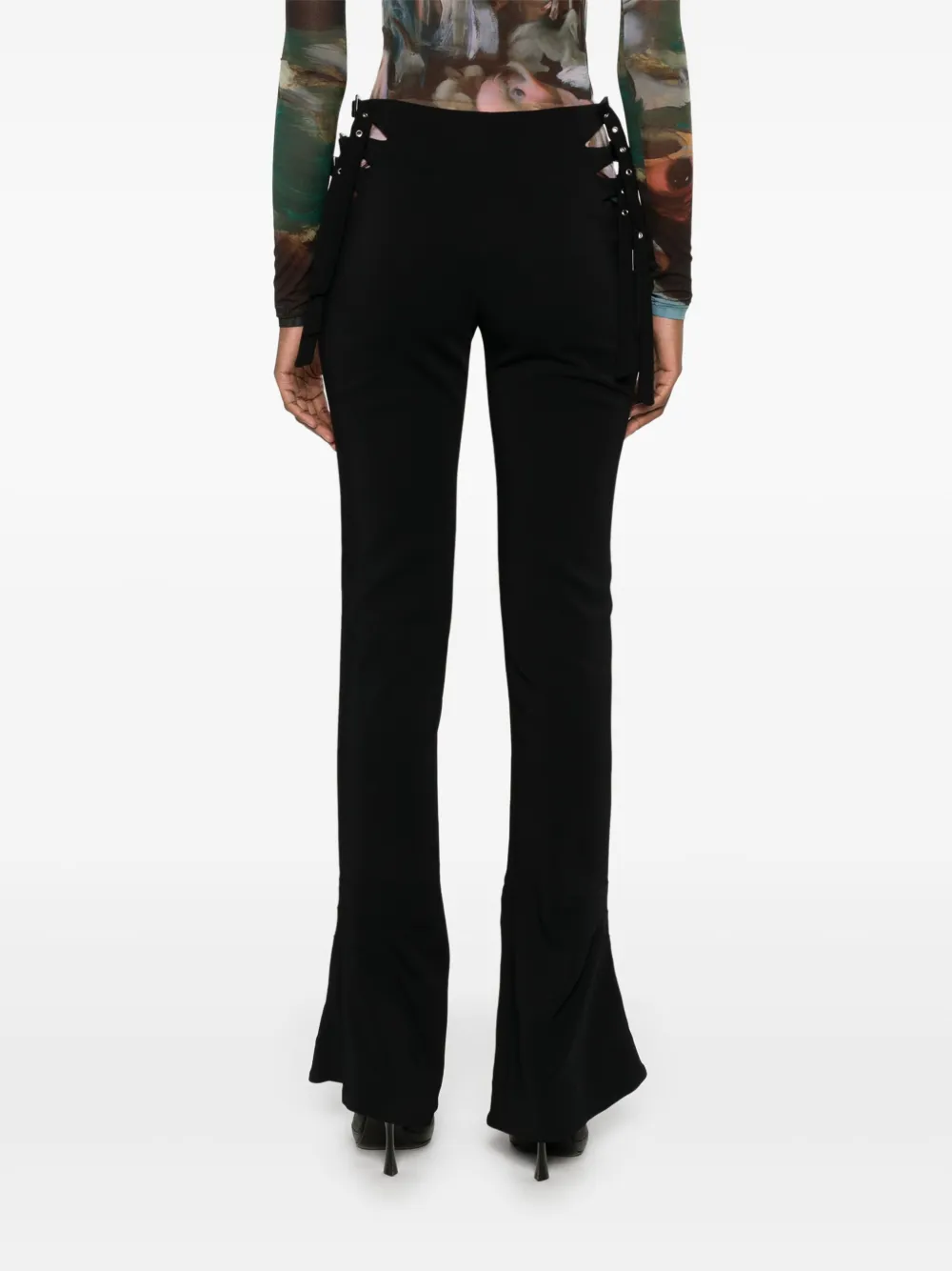 Mugler Flared broek Zwart