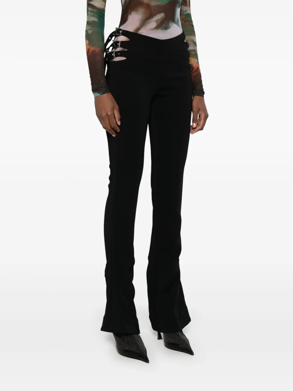 Mugler Flared broek Zwart
