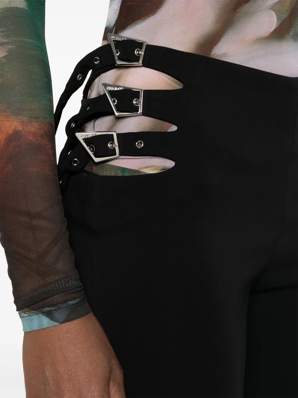 Mugler Flared broek Zwart