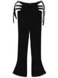 Mugler buckle-detail flared trousers - Black