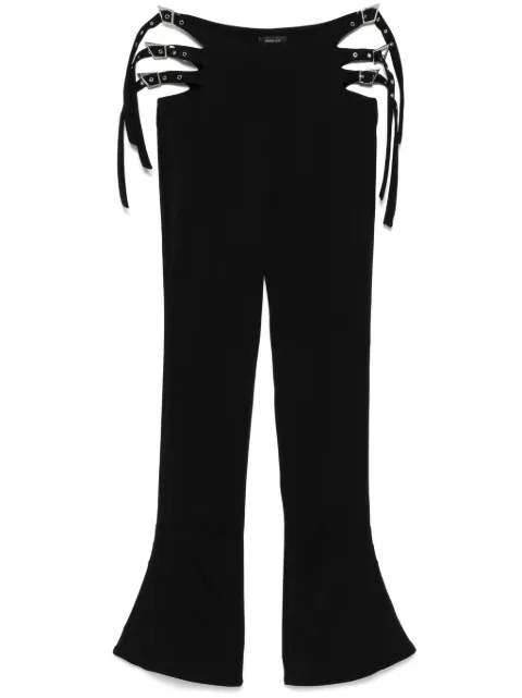 Mugler buckle-detail flared trousers