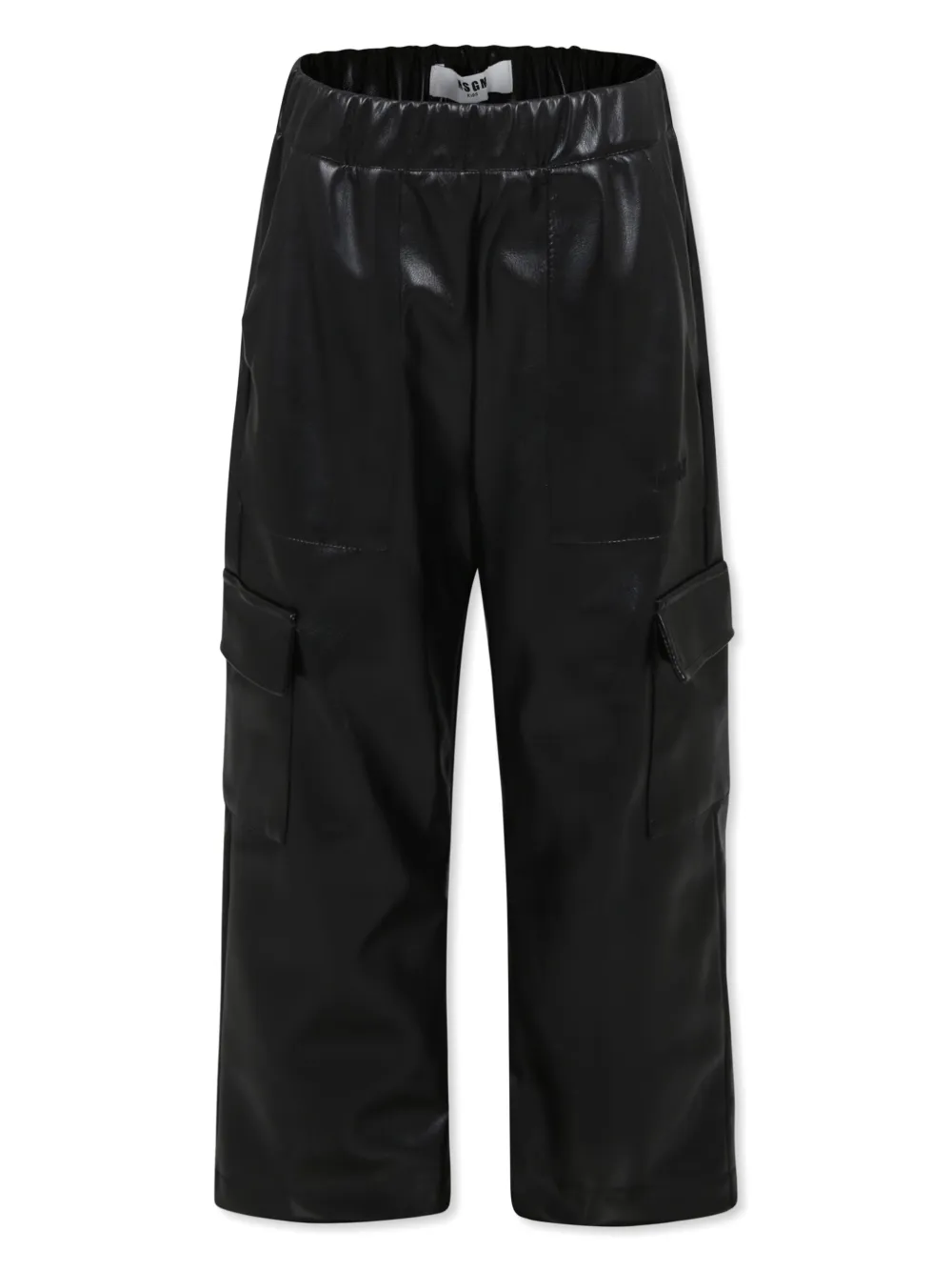 MSGM Kids faux-leather trousers - Black