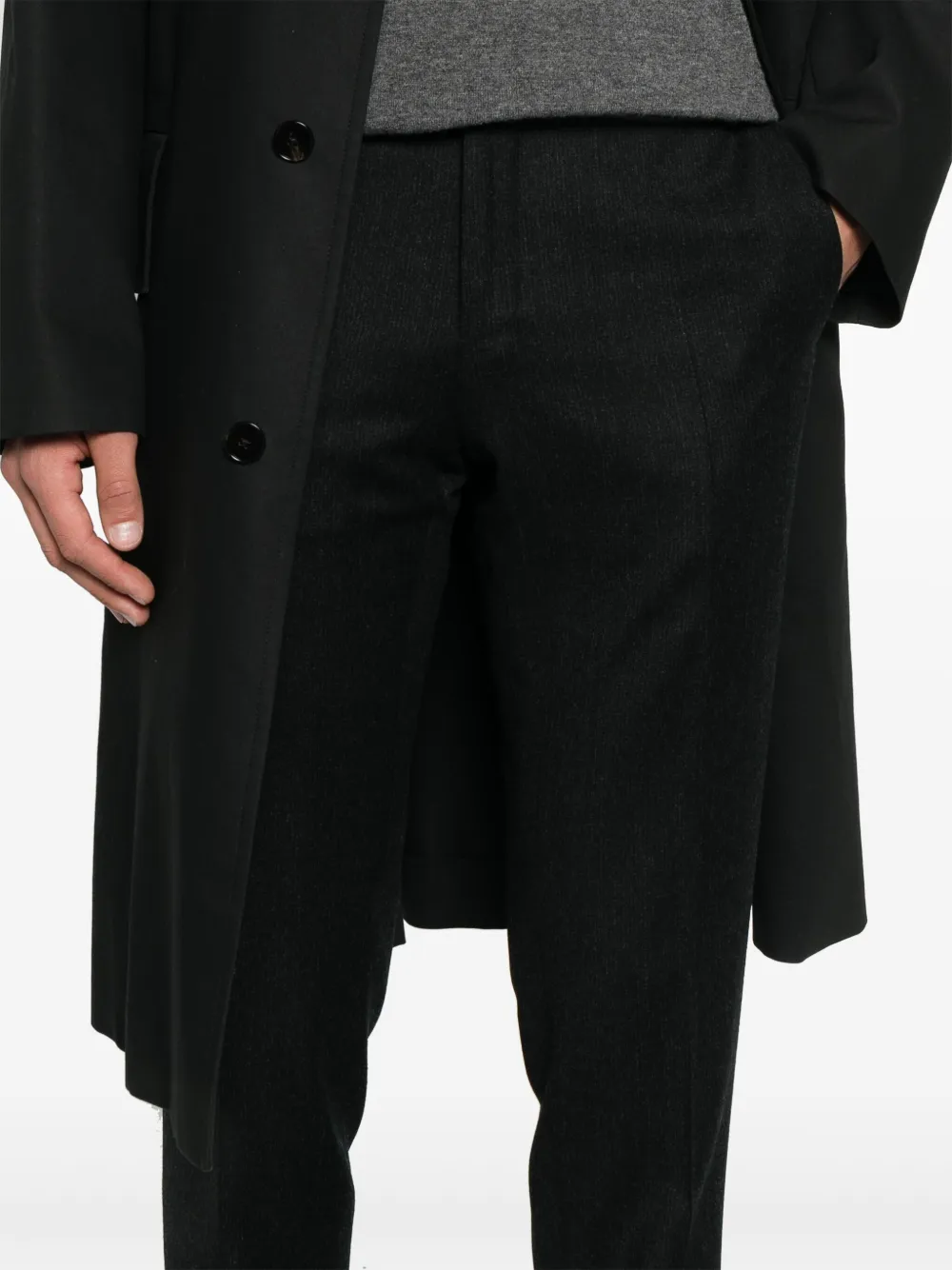 Canali Wollen broek Zwart