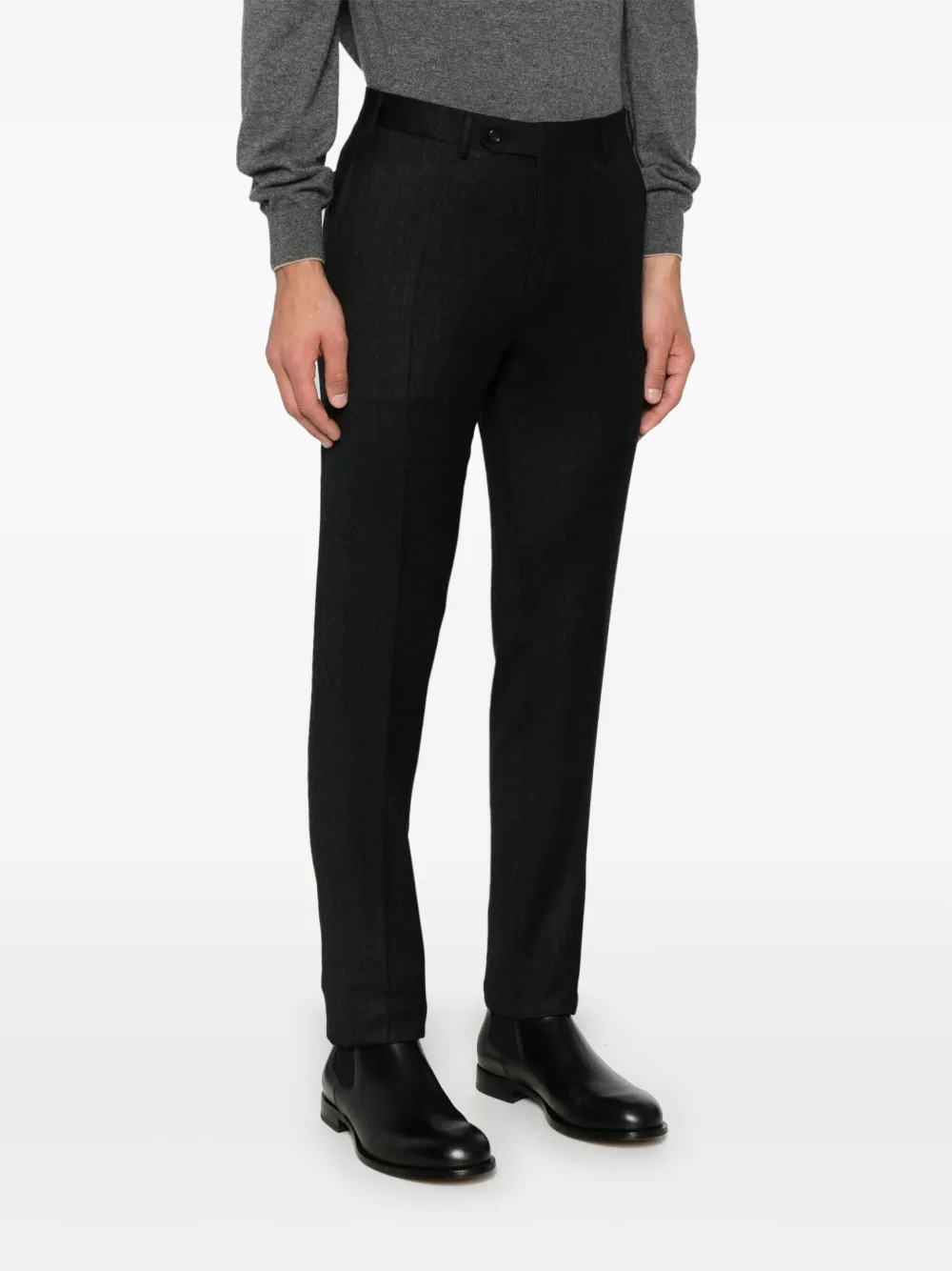 Canali Wollen broek Zwart