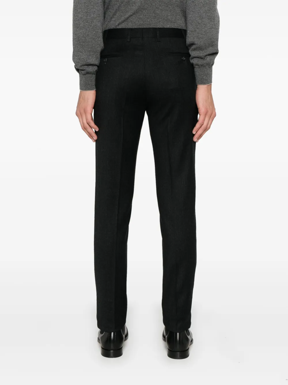 Canali Wollen broek Zwart