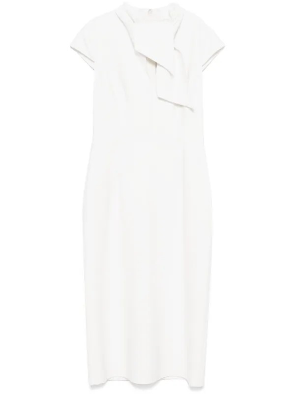 短期間出品・処分価格！美品・Oscar de la Renta ドレス US0 Oscar De La Renta タイネック ドレス | ホワイト | FARFETCH JP