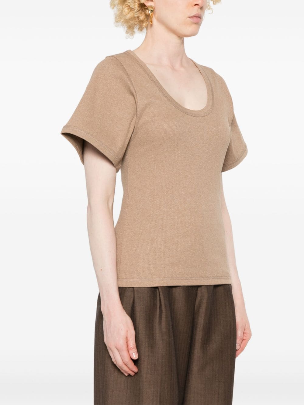 Shop By Malene Birger Lunai T-shirt In Brown