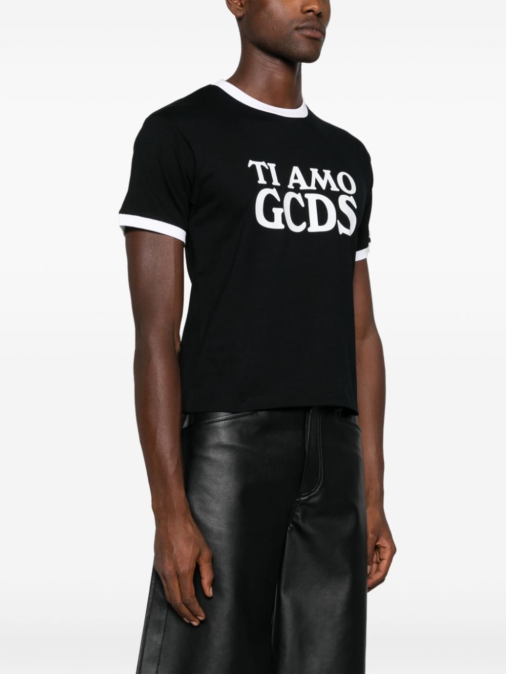 Shop Gcds Ti Amo  T-shirt In Black