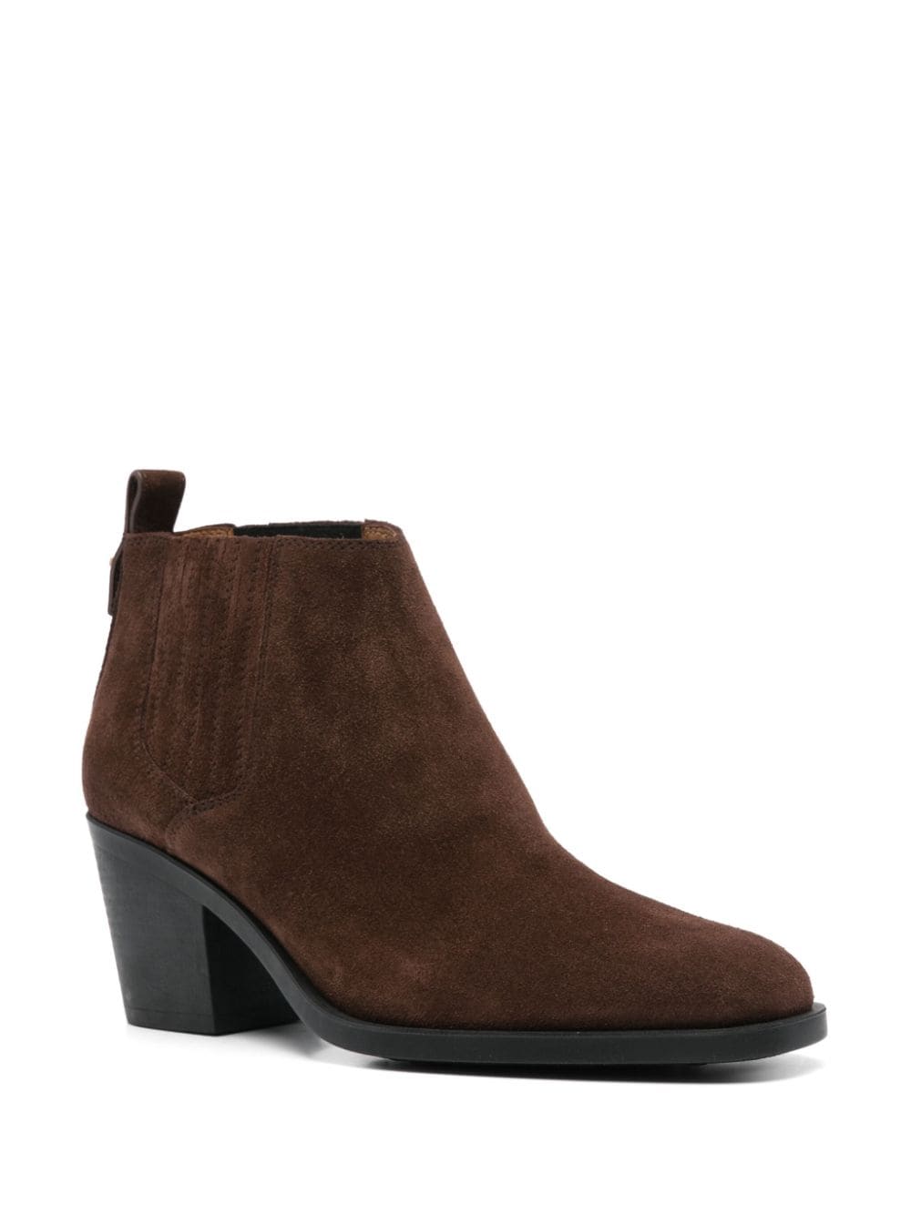 Shop Tod's 65mm Suede Ankle Boots In Brown