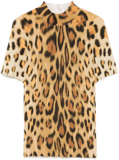 Oscar de la Renta jaguar-pattern T-shirt