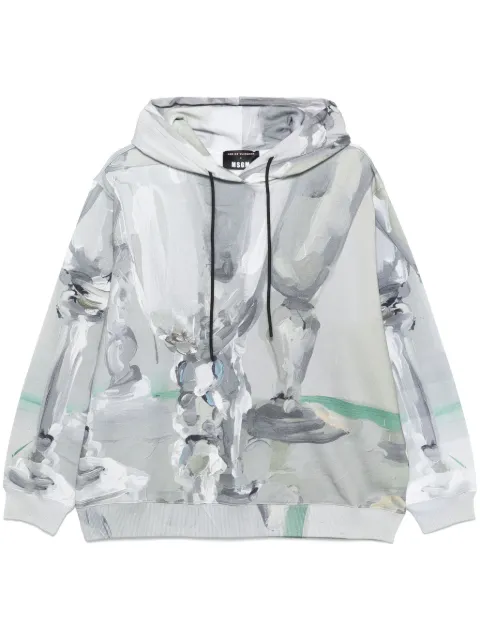 MSGM hand paint-print hoodie