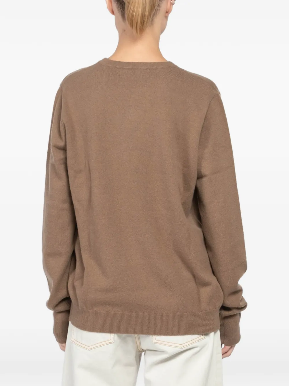 extreme cashmere Trui met V-hals en lange mouwen Bruin
