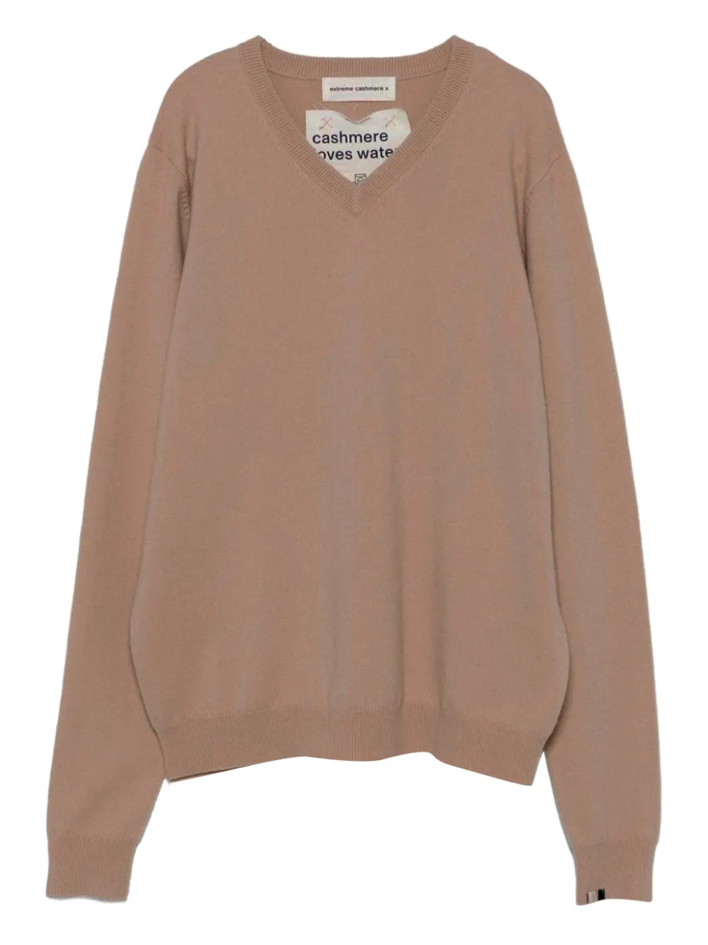 extreme cashmere V-neck long-sleeve sweater - Brown
