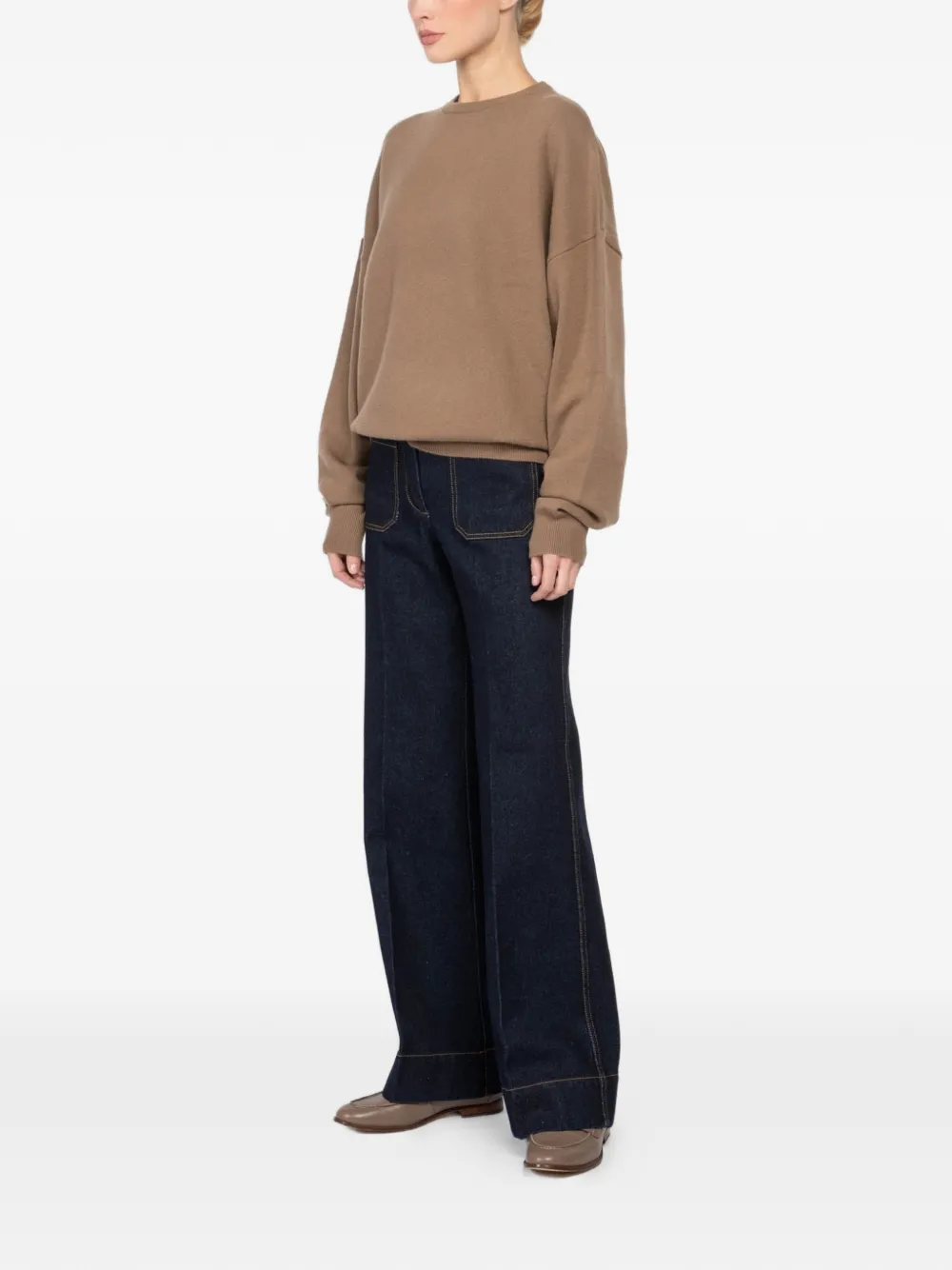 extreme cashmere Trui met ronde hals Bruin