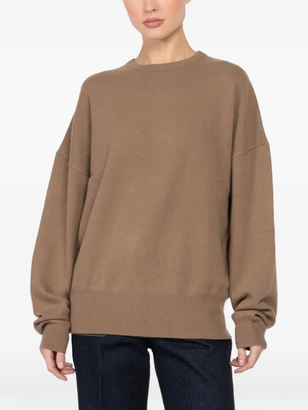 extreme cashmere Trui met ronde hals Bruin