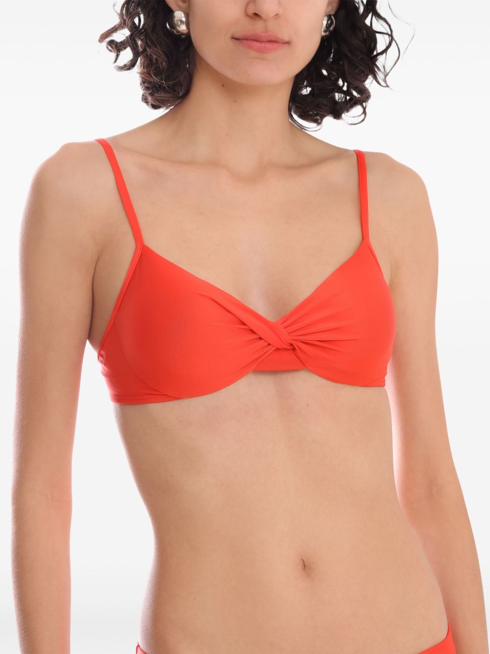 Shop Lygia & Nanny Cassis Bikini Top In Red